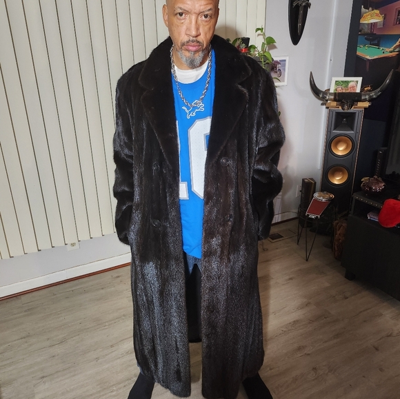 Luxury Men's Full Length Ranch Mink Coat XL - Picture 2 of 4